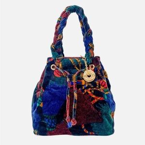 Bottega Veneta Multicolor Velvet Shoulder Bag